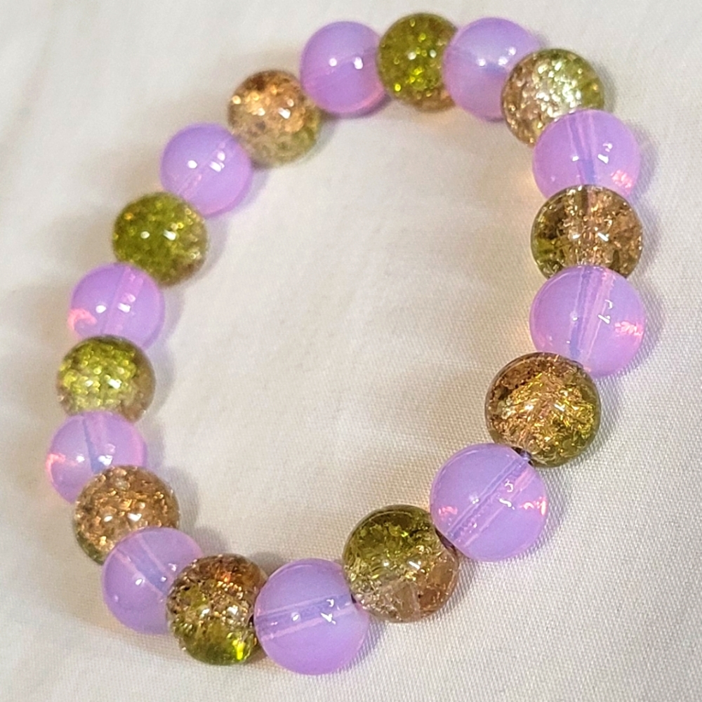 Handmade Sonoma Stretchy Glass Bead Chakra Bracelet - Picture 5 of 7